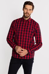 Рубашки M REY KZ72 RED M REY KZ72 RED-XXL цена и информация | Мужские рубашки | 220.lv