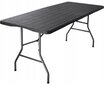 Saliekamais galds, melns cena un informācija | Dārza galdi | 220.lv