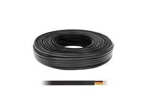 телефонный кабель 4c черный 100 м цена и информация | Кабели для телефонов | 220.lv