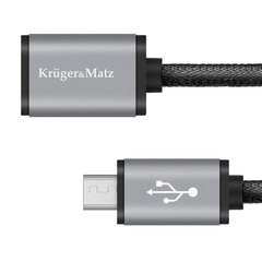 USB kabelis - mikro USB ligzda - kontaktdakša 1m Kruger Matz cena un informācija | Savienotājkabeļi | 220.lv