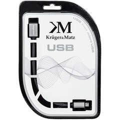 Кабель USB - гнездо micro USB - вилка 1 м Kruger Matz цена и информация | Кабели для телефонов | 220.lv