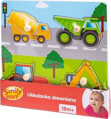 Koka puzle Smily Play Transportlīdzekļi cena un informācija | Rotaļlietas zīdaiņiem | 220.lv