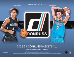 Баскетбольные карточки Panini Donruss 2022/2023 Value Pack, 30 шт. цена и информация | Коллекционные карточки | 220.lv