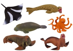 Jūras dzīvnieku figūriņu komplekts 6 gab. cena un informācija | Rotaļlietas zēniem | 220.lv