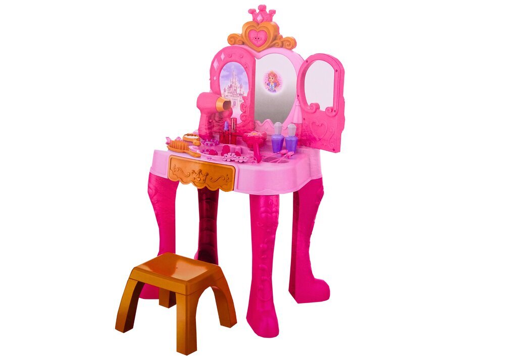 Bērnu kosmētikas galdiņš ar sensoru un piederumiem, rozā цена и информация | Rotaļlietas meitenēm | 220.lv