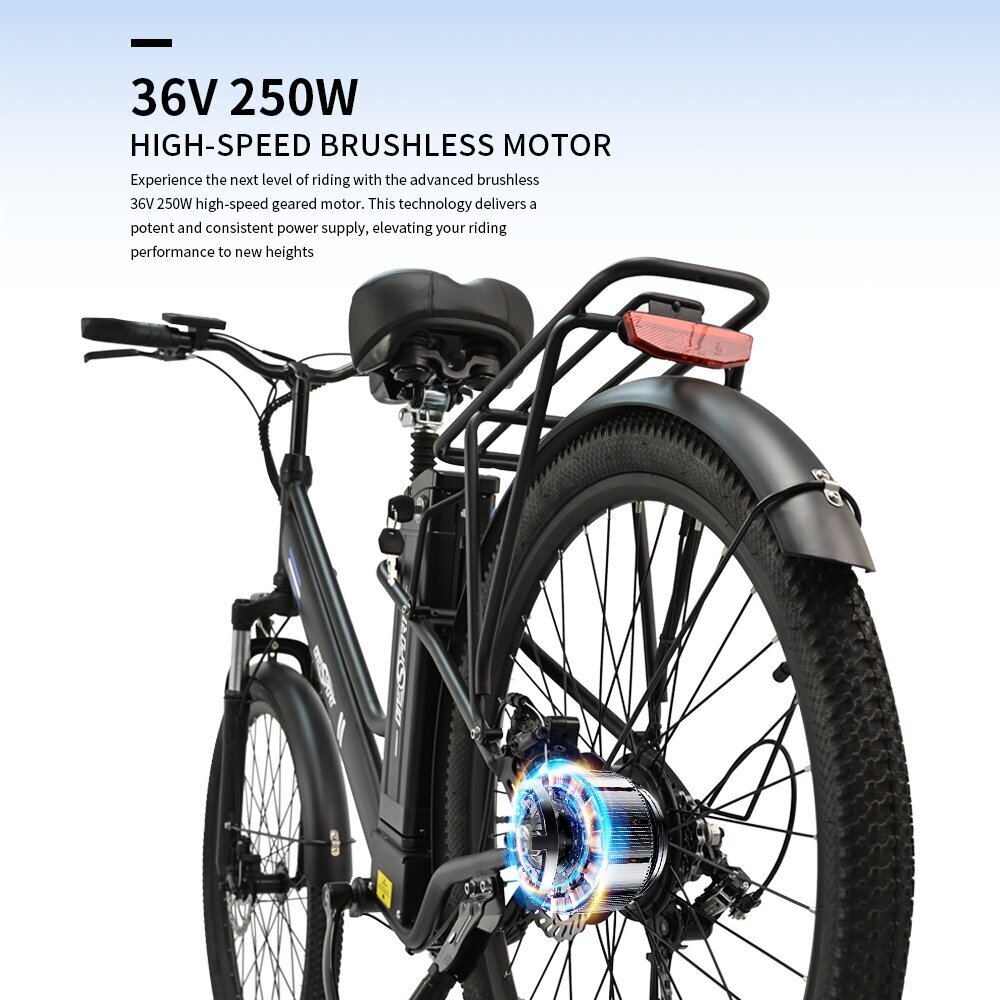 Elektriskais velosipēds OneSport OT18, 26", melns, 250W, 14.4Ah цена и информация | Elektrovelosipēdi | 220.lv