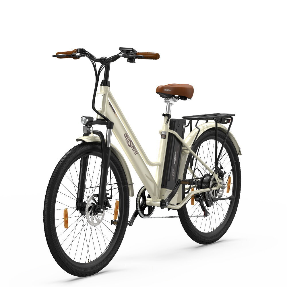 Elektriskais velosipēds OneSport OT18, 26", bēšs, 250W, 14.4Ah cena un informācija | Elektrovelosipēdi | 220.lv