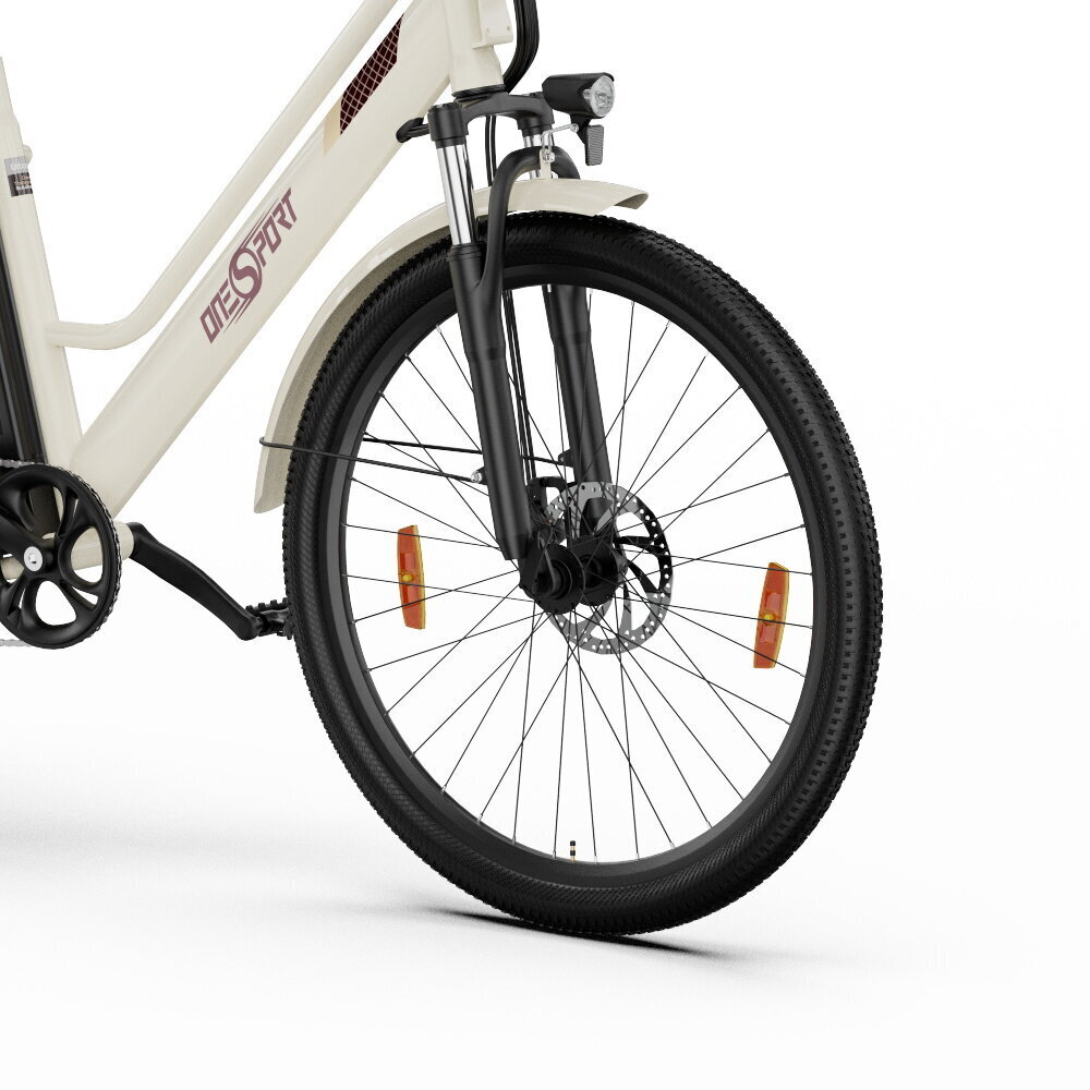 Elektriskais velosipēds OneSport OT18, 26", bēšs, 250W, 14.4Ah cena un informācija | Elektrovelosipēdi | 220.lv