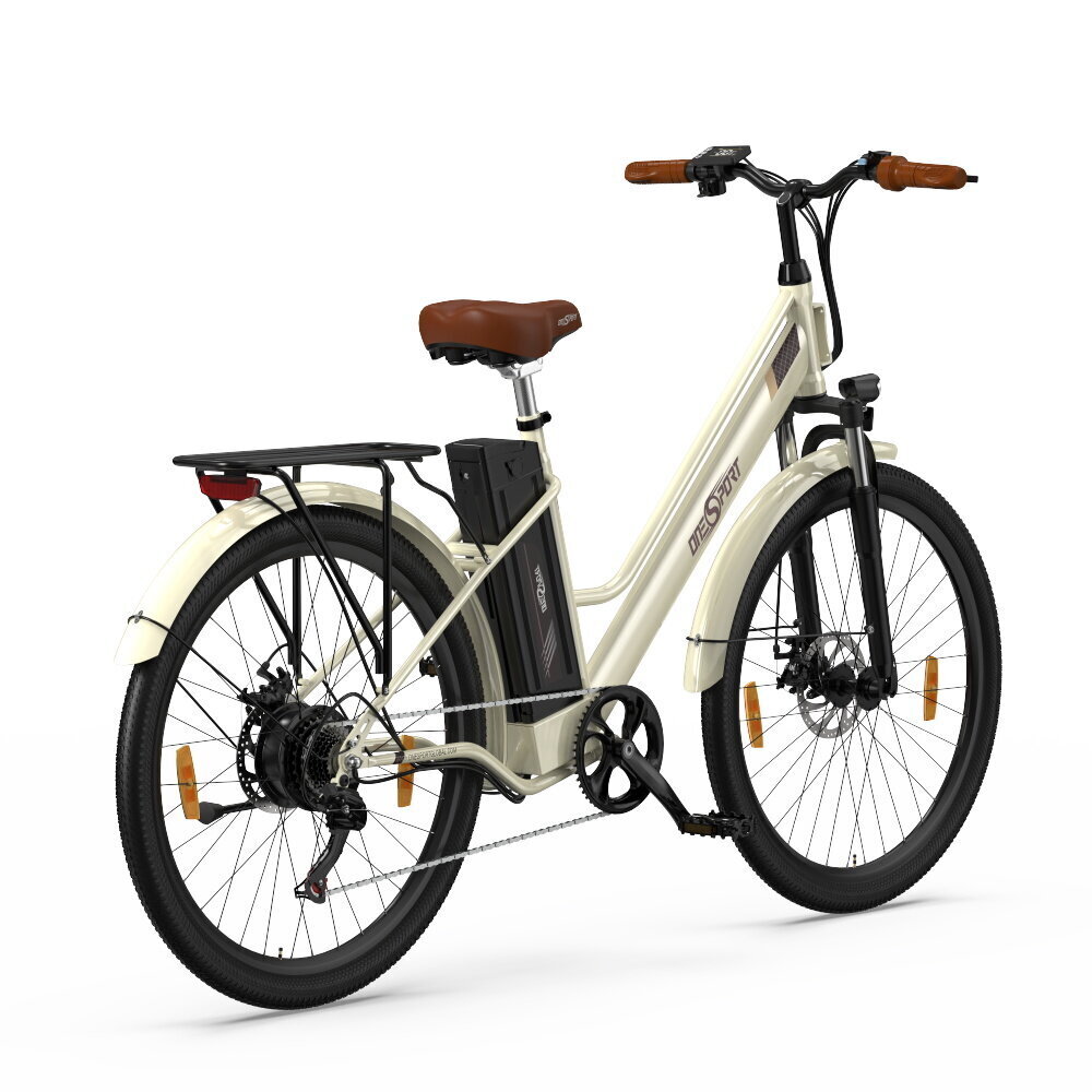 Elektriskais velosipēds OneSport OT18, 26", bēšs, 250W, 14.4Ah цена и информация | Elektrovelosipēdi | 220.lv