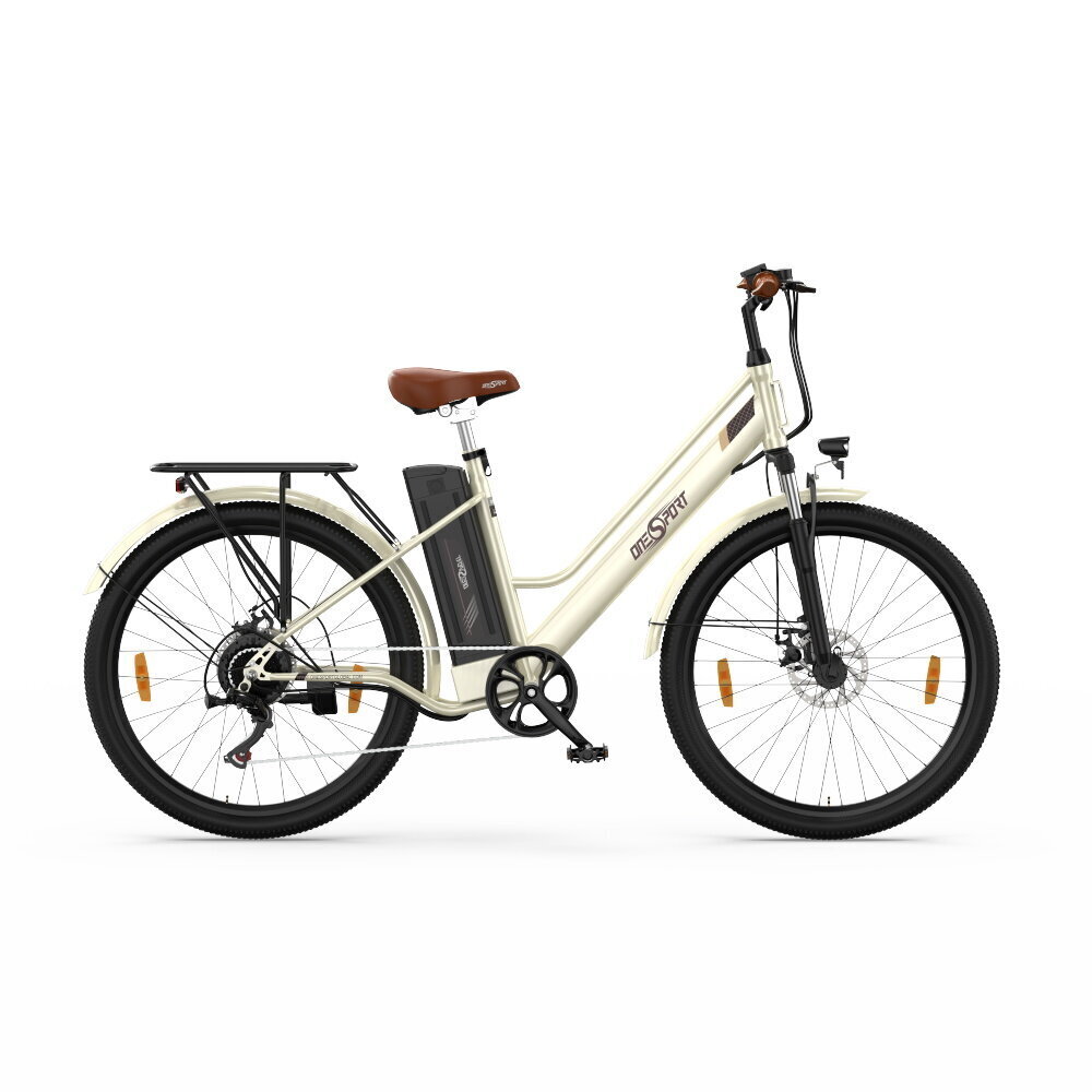 Elektriskais velosipēds OneSport OT18, 26", bēšs, 250W, 14.4Ah цена и информация | Elektrovelosipēdi | 220.lv