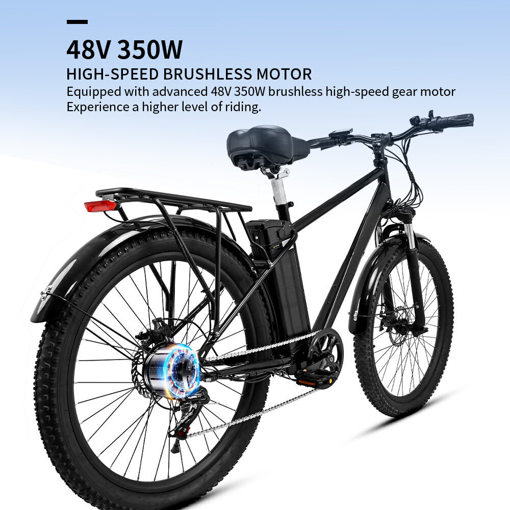 Elektriskais velosipēds OneSport OT13, 26", melns, 350W, 15Ah цена и информация | Elektrovelosipēdi | 220.lv