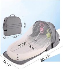 Компактный многофункциональный рюкзак-кроватка для ухода за ребенком, 90 x 43 см, разноцветный цена и информация | Детские кроватки | 220.lv