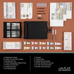 Akrila krāsu komplekts Meeden, 42 daļas cena un informācija | Modelēšanas un zīmēšanas piederumi | 220.lv