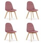 4 krēslu komplekts Oskar Bora, rozā krāsā cena un informācija | Virtuves un ēdamistabas krēsli | 220.lv