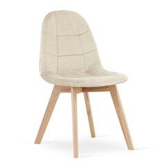 Комплект из 4 обеденных стульев Oskar Bora, песочного цвета цена и информация | Стулья для кухни и столовой | 220.lv