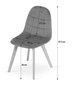 3 krēslu komplekts Oskar Bora, bēšs cena un informācija | Virtuves un ēdamistabas krēsli | 220.lv