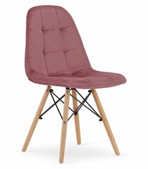 4 krēslu komplekts Oskar Dumo, rozā krāsā cena un informācija | Virtuves un ēdamistabas krēsli | 220.lv