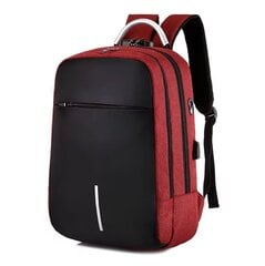 Водонепроницаемый рюкзак для ноутбука 15,6 дюймов, темно-красный цена и информация | Рюкзаки, сумки, чехлы для компьютеров | 220.lv
