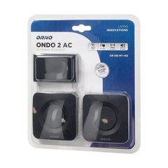 Комплект из двух беспроводных звонков ONDO 230V с 1 кнопкой без батареек 200м черный OR-DB-MT-165 цена и информация | Дверные звонки, глазки | 220.lv
