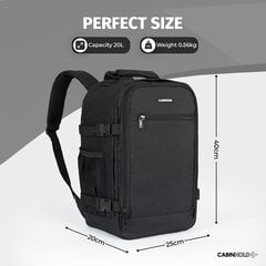 CABINHOLD Унисекс Backpack BCN рюкзаки Чёрный 20L, цена и информация | Рюкзаки и сумки | 220.lv