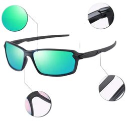 Поляризованные спортивные солнцезащитные очки для мужчин T33, зеленые цена и информация | Спортивные очки | 220.lv