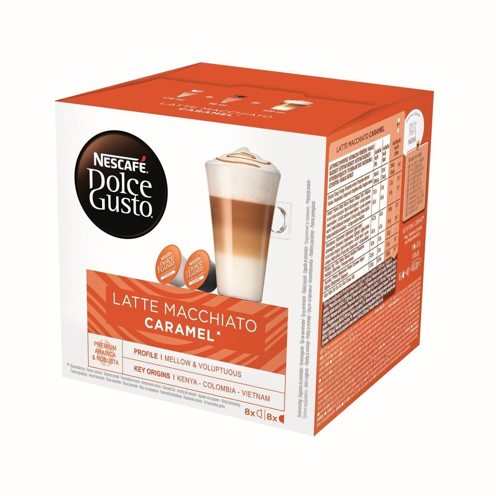 Kafija kapsulas Nescafe Dolce Gusto Latte Macchiato Caramel, 16 kaps., 168,8g цена и информация | Kafija, kakao | 220.lv