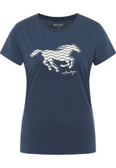 Mustang T-krekls sievietēm 1015161*5429, tumši zils цена и информация | Женские футболки | 220.lv