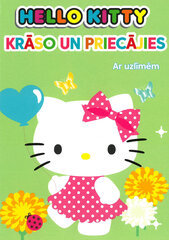 Hello Kitty. Krāso un priecājies. Ar uzlīmēm cena un informācija | Krāsojamās grāmatas | 220.lv