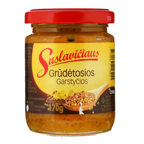 Graudainās sinepes Suslavičius, 170 g cena un informācija | Mērces | 220.lv