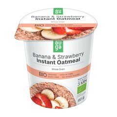 Органическая овсянка с бананами и клубникой Auga, 60 г цена и информация | Каши, крупы, хлопья | 220.lv