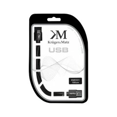 Kruger&Matz USB kabelis, 1,8 m garš, Micro USB kontaktdakša цена и информация | Кабели для телефонов | 220.lv