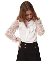Madzi блузка для девочек 231640 01, белая цена и информация | Рубашки для девочек | 220.lv