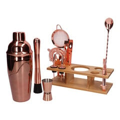 Барный набор с подставкой 11 el gloss copper shaker cobbler цена и информация | Кухонные принадлежности | 220.lv