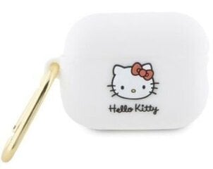 Силиконовый чехол Hello Kitty с 3D-головой котенка для AirPods Pro — белый цена и информация | Аксессуары для наушников | 220.lv