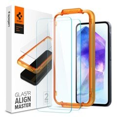 Spigen Glass tR AlignMaster 2 Pack - Samsung Galaxy A55 цена и информация | Защитные пленки для телефонов | 220.lv