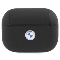 BMW BMAP2SSLBK AirPods Pro 2 cover czarny|black Geniune Leather Silver Logo цена и информация | Аксессуары для наушников | 220.lv