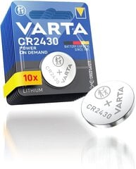 Varta CR2430 10 gab. cena un informācija | Baterijas | 220.lv