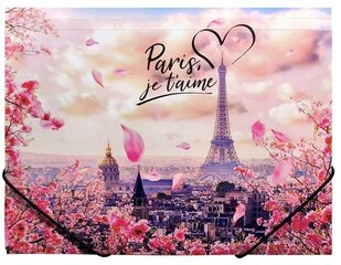 Mape ar gumiju A4 Panta Plast Take Me To Paris cena un informācija | Kancelejas preces | 220.lv