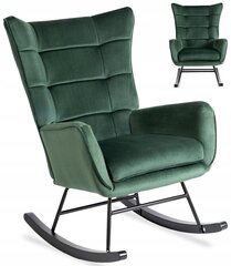 Кресло-качалка Lounge Velvet, зеленое цена и информация | Кресла для отдыха | 220.lv