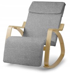 Кресло-качалка, светло-серый цена и информация | Кресла в гостиную | 220.lv