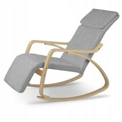 Кресло-качалка, светло-серый цена и информация | Кресла в гостиную | 220.lv