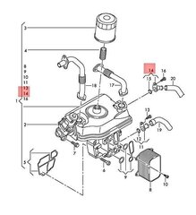 VW Remonta komplekts dzesēšanas šķidruma savienotājiem leņķveida oriģināls 03L198807 cena un informācija | Auto piederumi | 220.lv