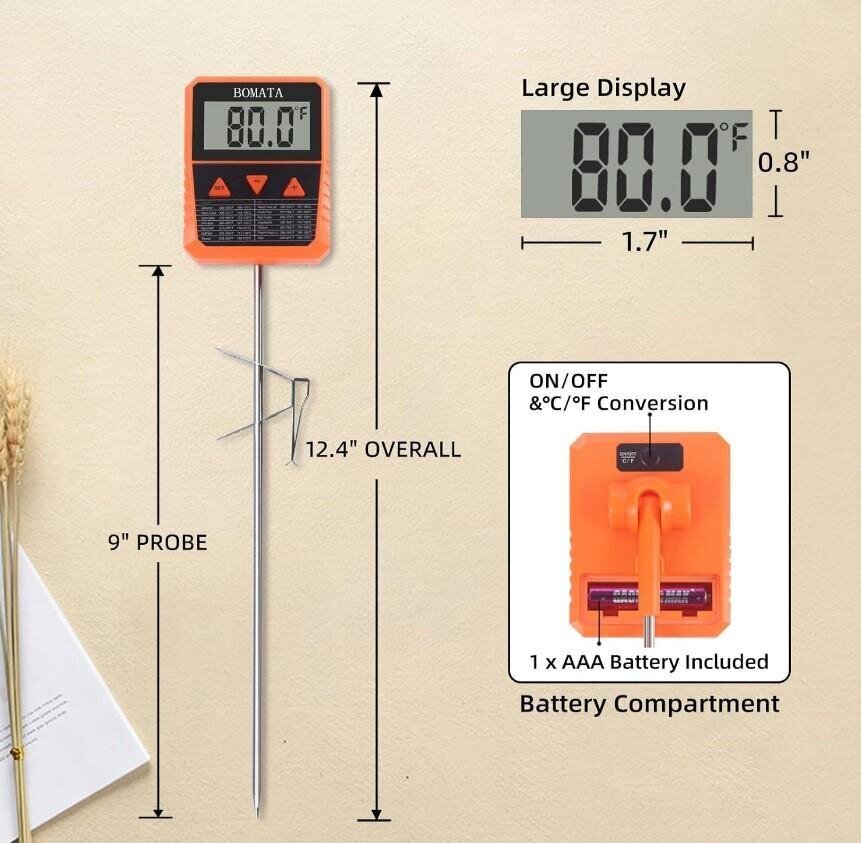 Virtuves ēdiena gatavošanas un BBQ termometrs, TP302 цена и информация | Grila, barbekjū piederumi un aksesuāri | 220.lv