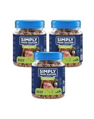 Simply From Nature Smart Bites ar liellopu gaļu, 3x130 g cena un informācija | Gardumi suņiem | 220.lv