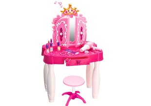 Косметический столик с аксессуарами, звуковыми и световыми эффектами, розовый цена и информация | Игрушки для девочек | 220.lv