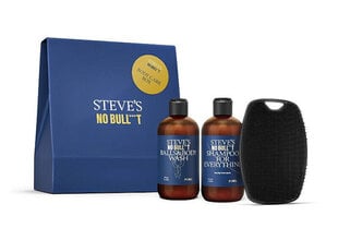 Ķermeņa kopšanas komplekts Steve's No Bull***t Body Care Box vīriešiem: šampūns Shampoo for Everything, 250 ml + dušas želeja Balls & Body Wash, 250 ml + mazgāšanas sūklis cena un informācija | Dušas želejas, eļļas | 220.lv