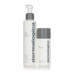 Набор для ухода за кожей лица Dermalogica The Glowing Skin Set: осветляющий очищающее средство, 150 мл + скраб, 40 г цена и информация | Средства для очищения лица | 220.lv