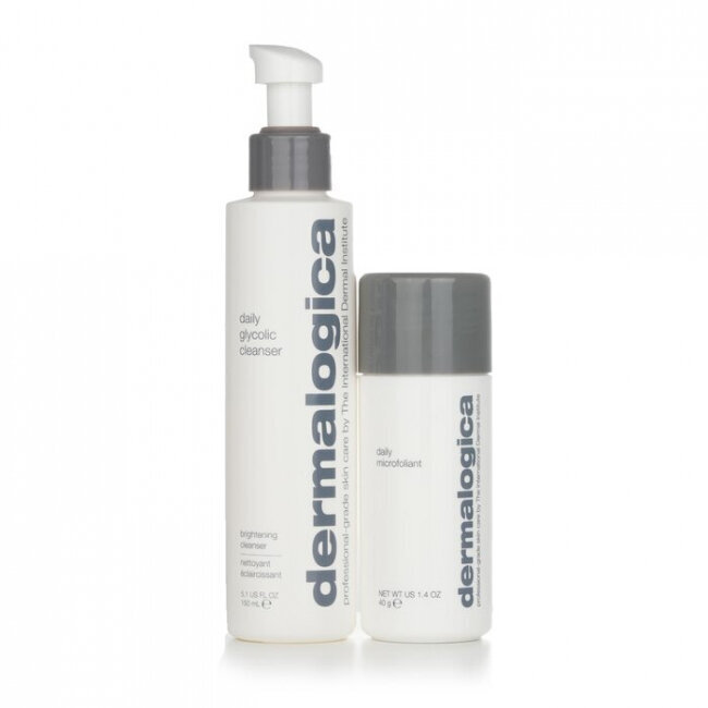 Komplekts ādas kopšanai Dermalogica The Glowing Skin Set: skaistinošs tīrītājs, 150 ml + skrubis, 40 g cena un informācija | Sejas ādas kopšana | 220.lv