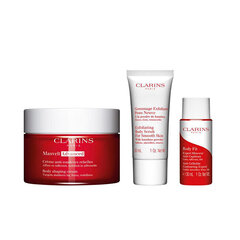 Komplekts Clarins Masvelt Advanced sievietēm: ķermeņa krēms, 200 ml + ķermeņa skrubis, 30 ml + pretcelulīta ķermeņa gēls, 30 ml cena un informācija | Ķermeņa krēmi, losjoni | 220.lv