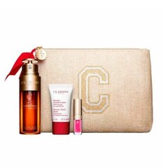 Набор Clarins для женщин: сыворотка, 50 мл + масло для губ, 1.4 мл + бальзам, 15 мл + сумка цена и информация | Наносите на чистую кожу лица. Подержите около 10-15 минут и смойте водой. | 220.lv